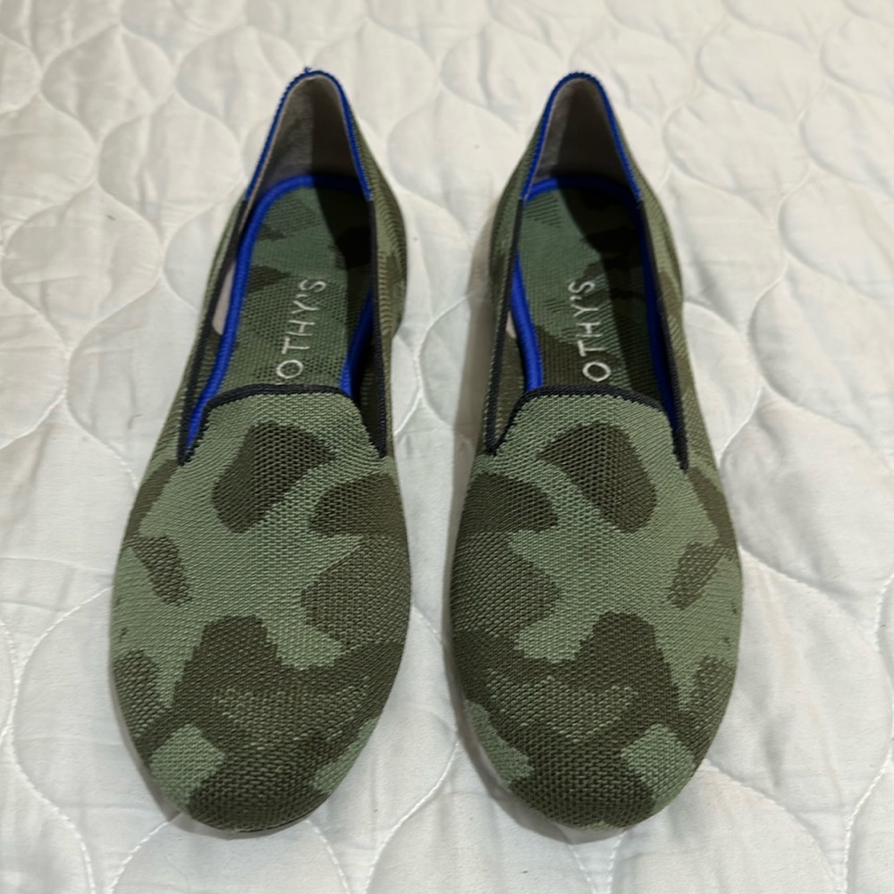 Rothy’s The Loafer Olive Camo 9
